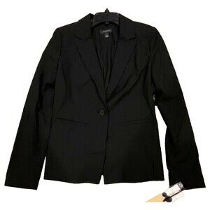 Halogen Stretch One Button Blazer Women's  Size 4 Black Career Wear